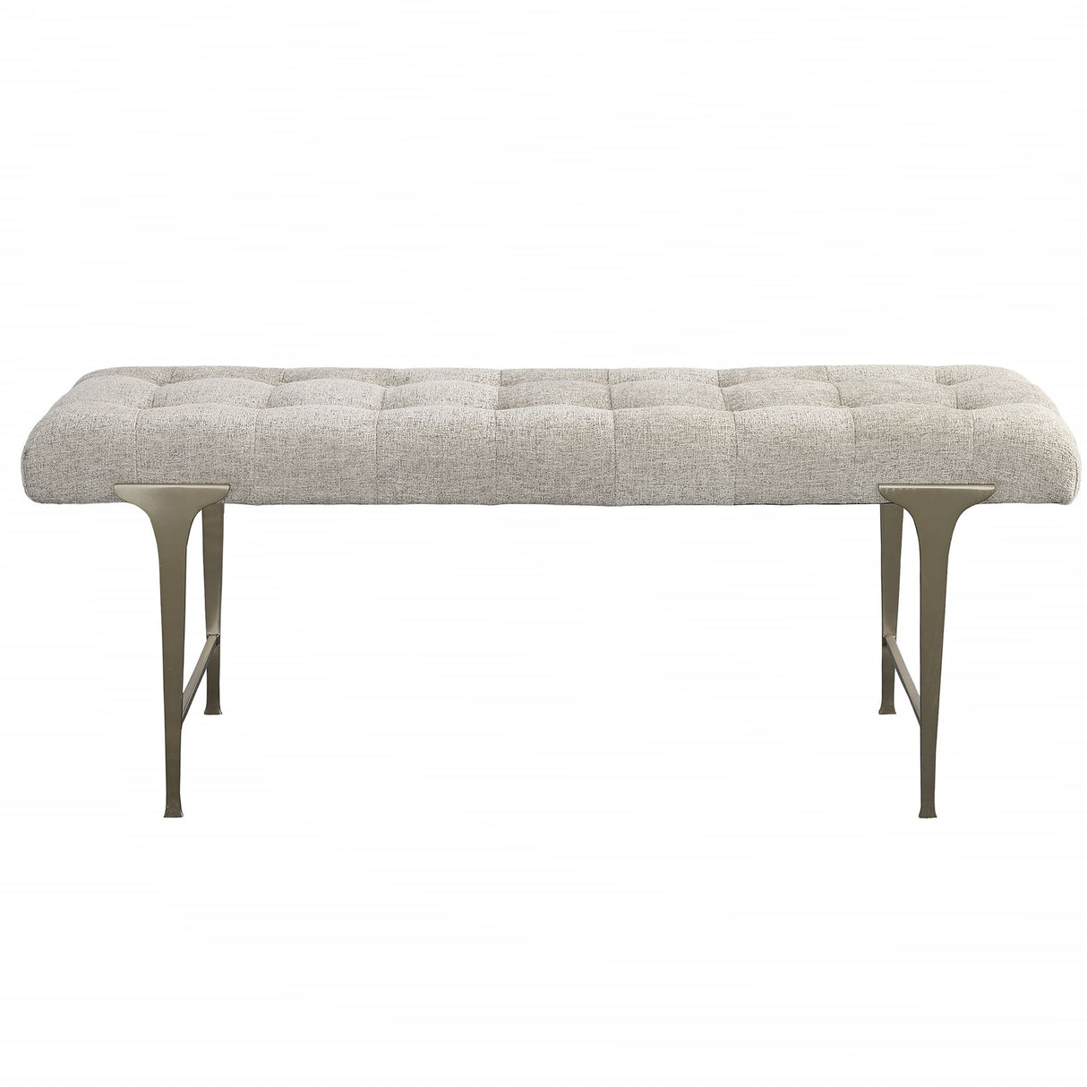Imperial - Upholstered Gray Bench