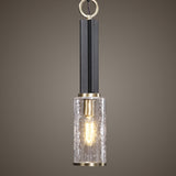 Jarsdel - 1 Light Industrial Mini Pendant - Black