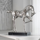 Phoenix - Horse Sculpture - Pearl Silver