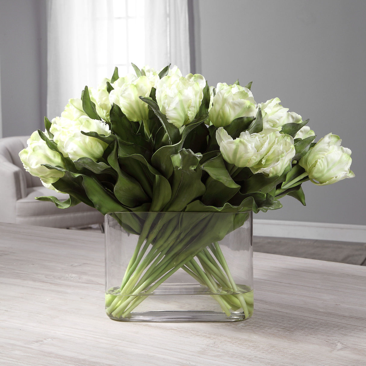 Kimbry - Tulip Centerpiece - White