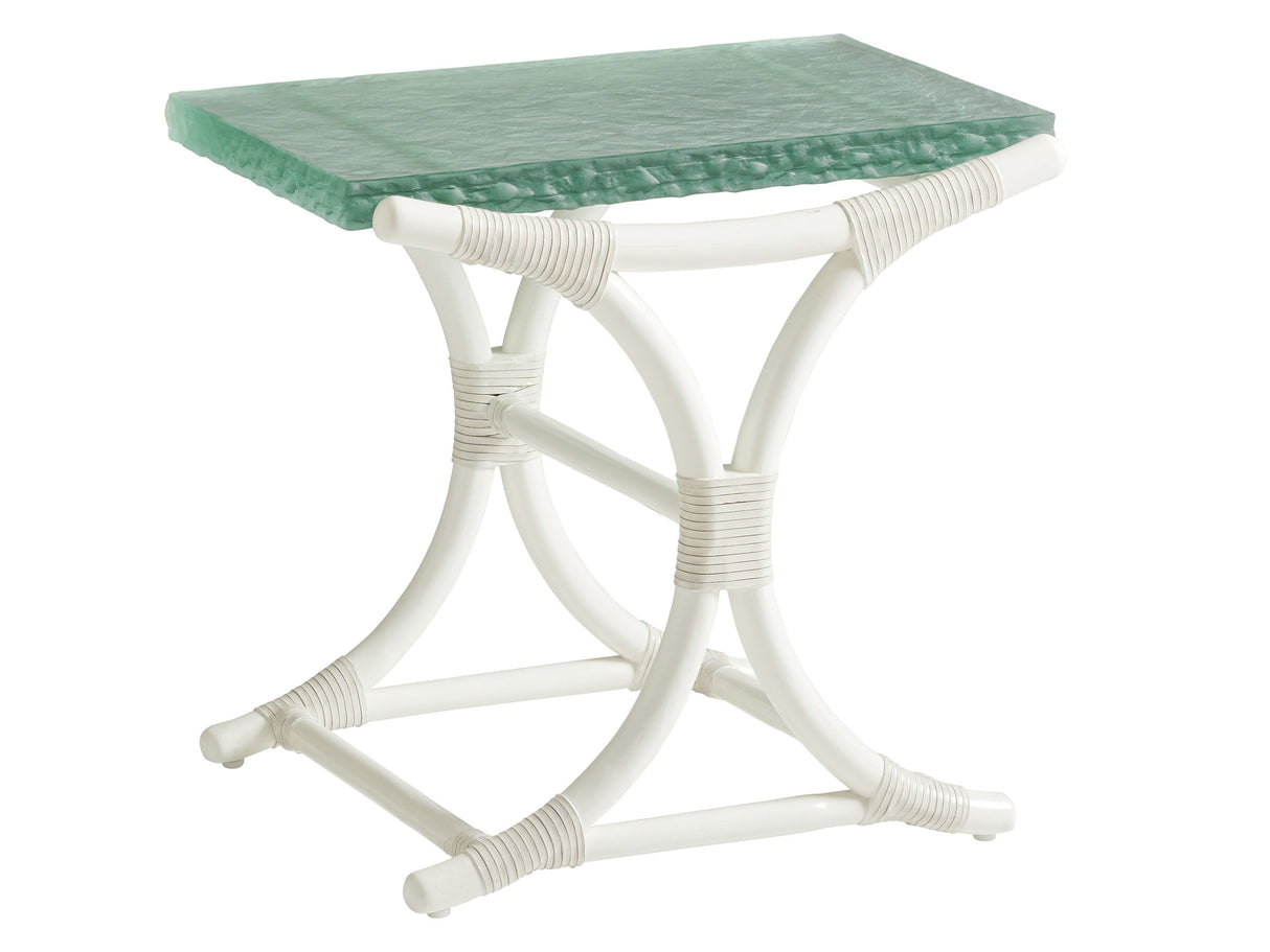 Ocean Breeze - Dania Sea Glass End Table - White