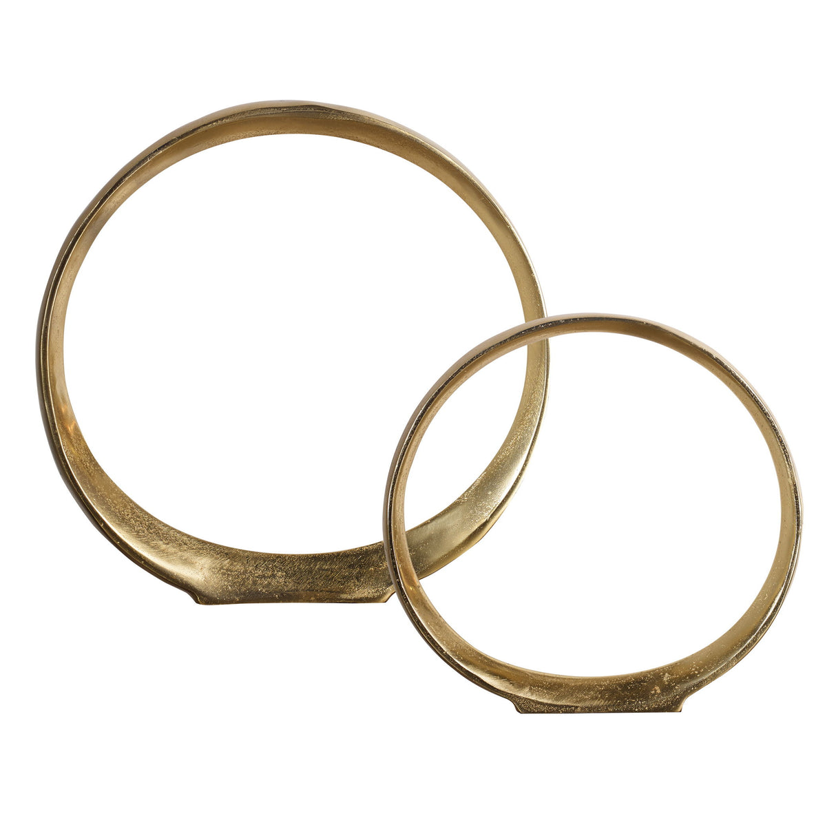Jimena - Ring Sculptures Set Of 2 - Gold