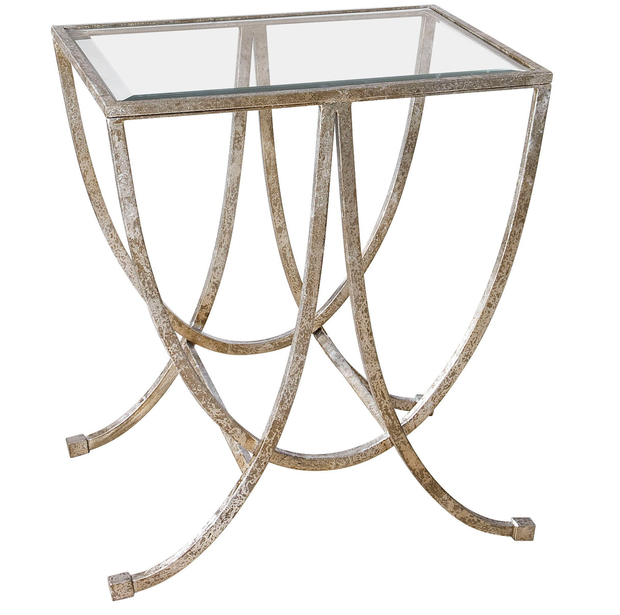Marta - Side Table - Antiqued Silver