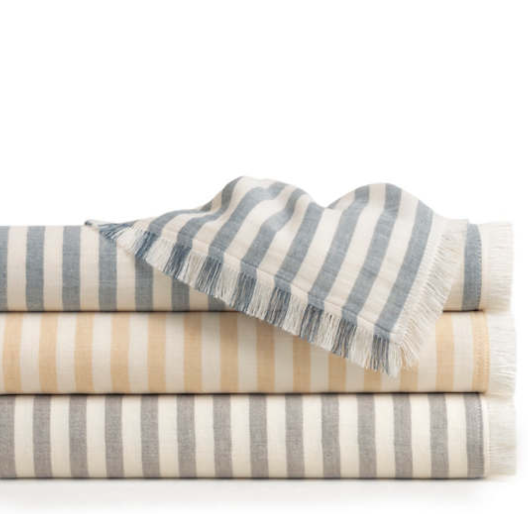 Palisades Stripe Duvet Cover - CHARCOAL, SLATE BLUE OR CAMEL