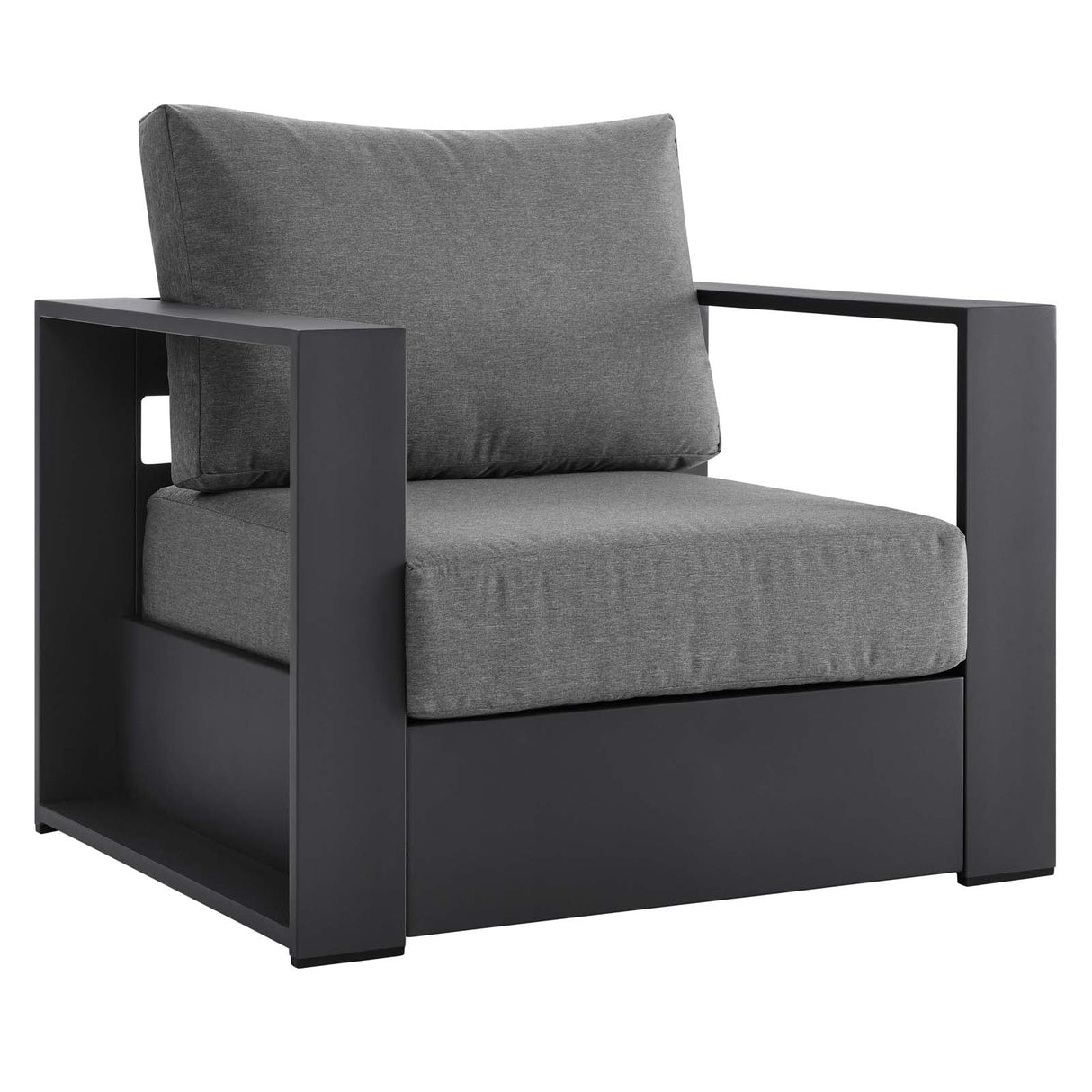 Tayville Outdoor Patio Powder-Coated Aluminum Armchair