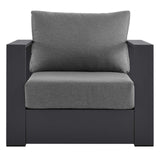 Tayville Outdoor Patio Powder-Coated Aluminum Armchair