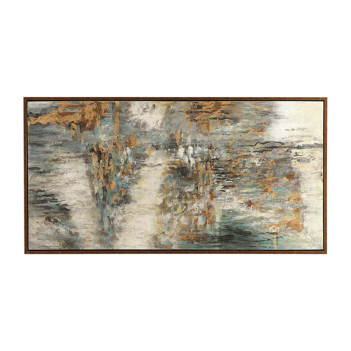 Behind The Falls - Abstract Art - Beige