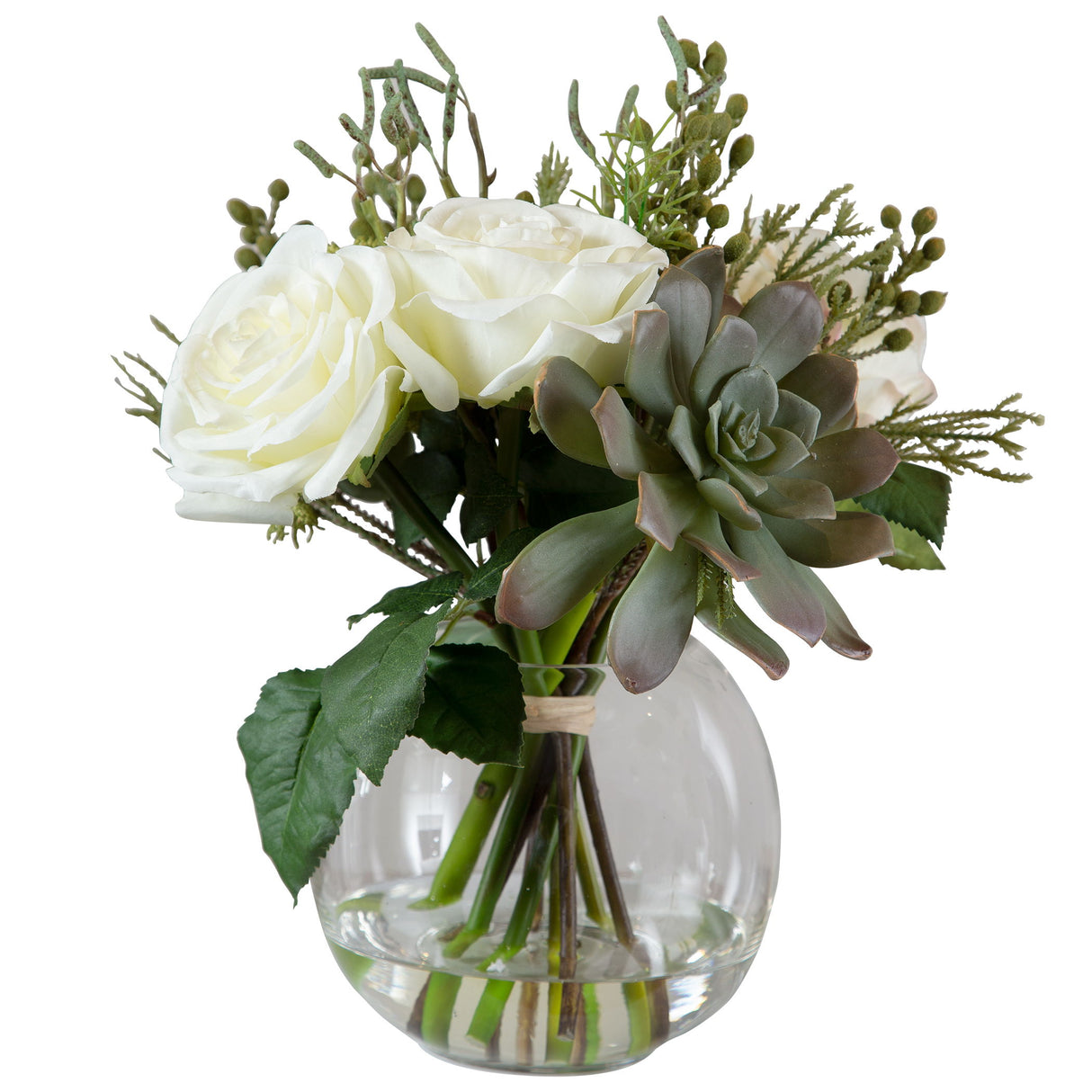 Belmonte - Floral Bouquet & Vase - Green