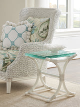 Ocean Breeze - Dania Sea Glass End Table - White