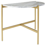 Wynora - White / Gold - Chair Side End Table