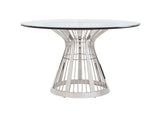Ariana - Riviera Stainless Dining Table With Glass Top