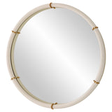 Cyprus - Round Mirror - White