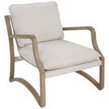 Melora - Solid Oak Accent Chair - Beige