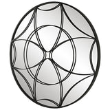 Jocasta - Mirrored Circular Wall Decor - Black