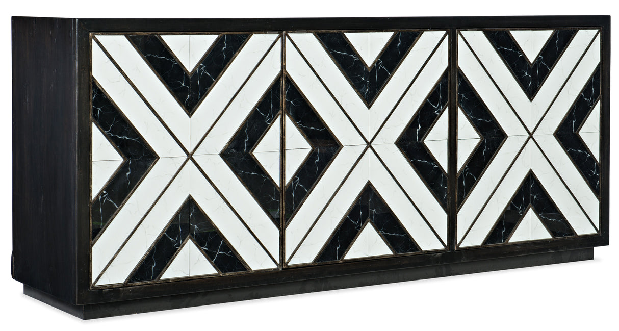 Sanctuary 2 - Noir Et Blanc Entertainment Console