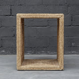Rora - Coastal Woven Side Table - Light Brown