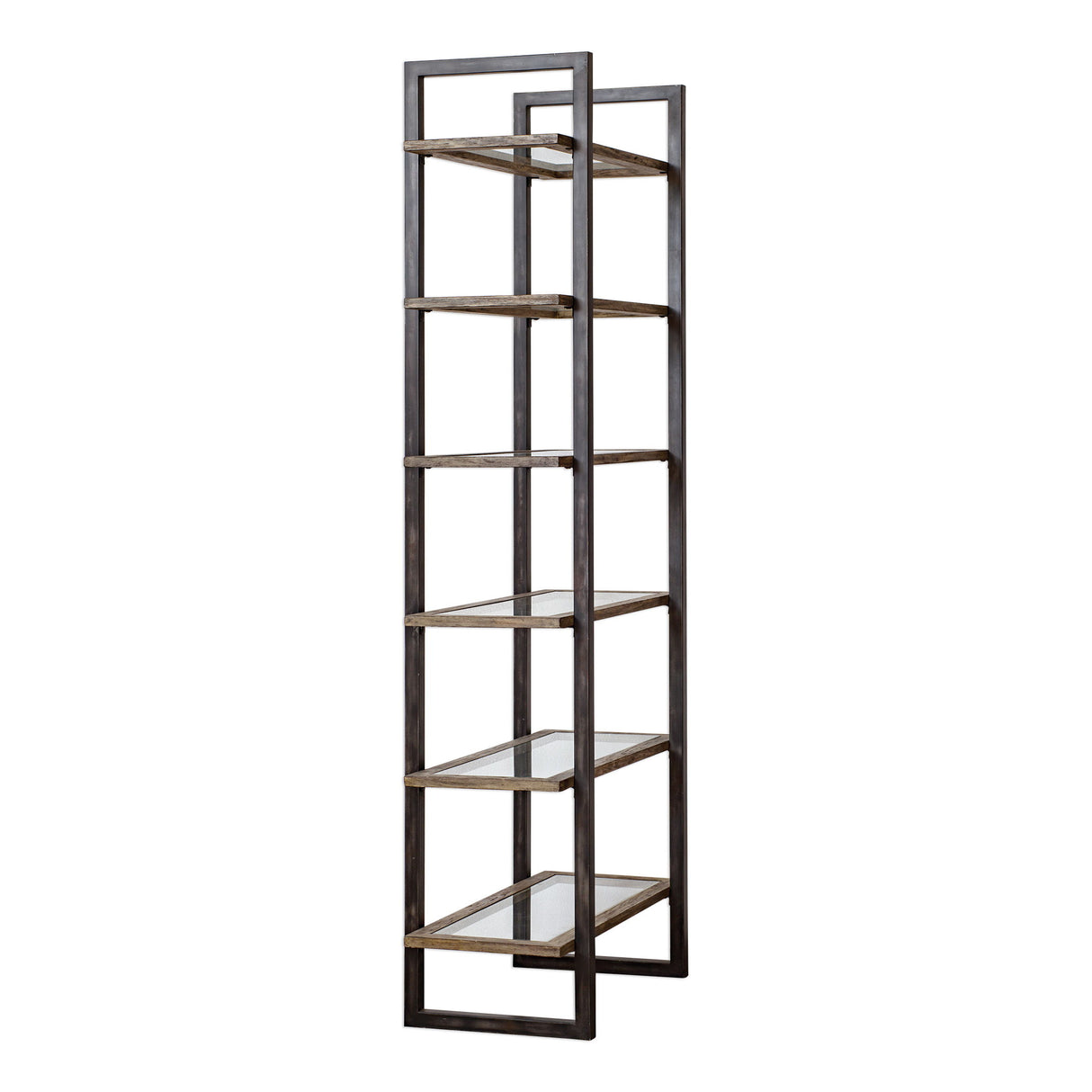 Olwyn - Industrial Etagere - Brown, Dark