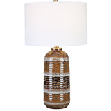 Roan - Artisian Table Lamp - Brown, Dark