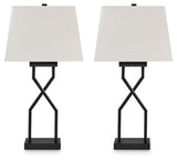 Brookthrone - Black - Metal Table Lamp (Set of 2)