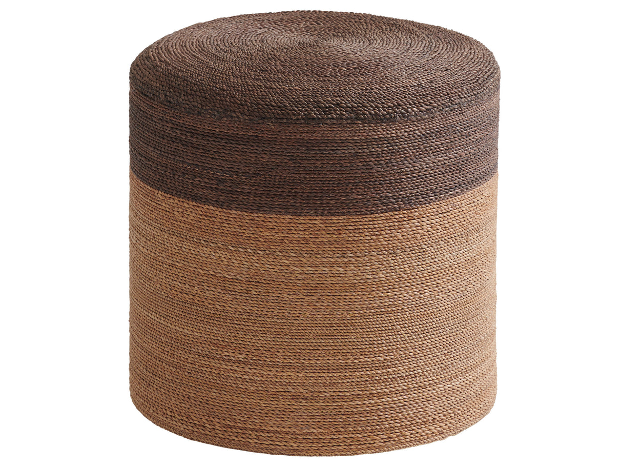 Palm Desert - Highlands Woven Ottoman - Dark Brown