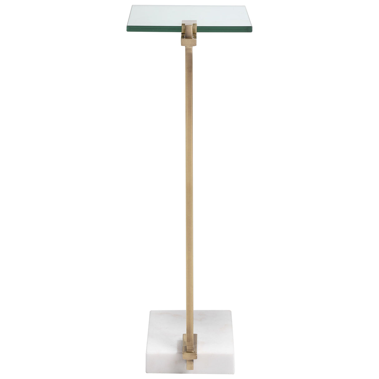Kentmore - Glass Side Table - Black & Gold
