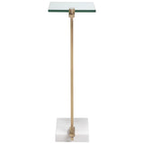 Kentmore - Glass Side Table - Black & Gold