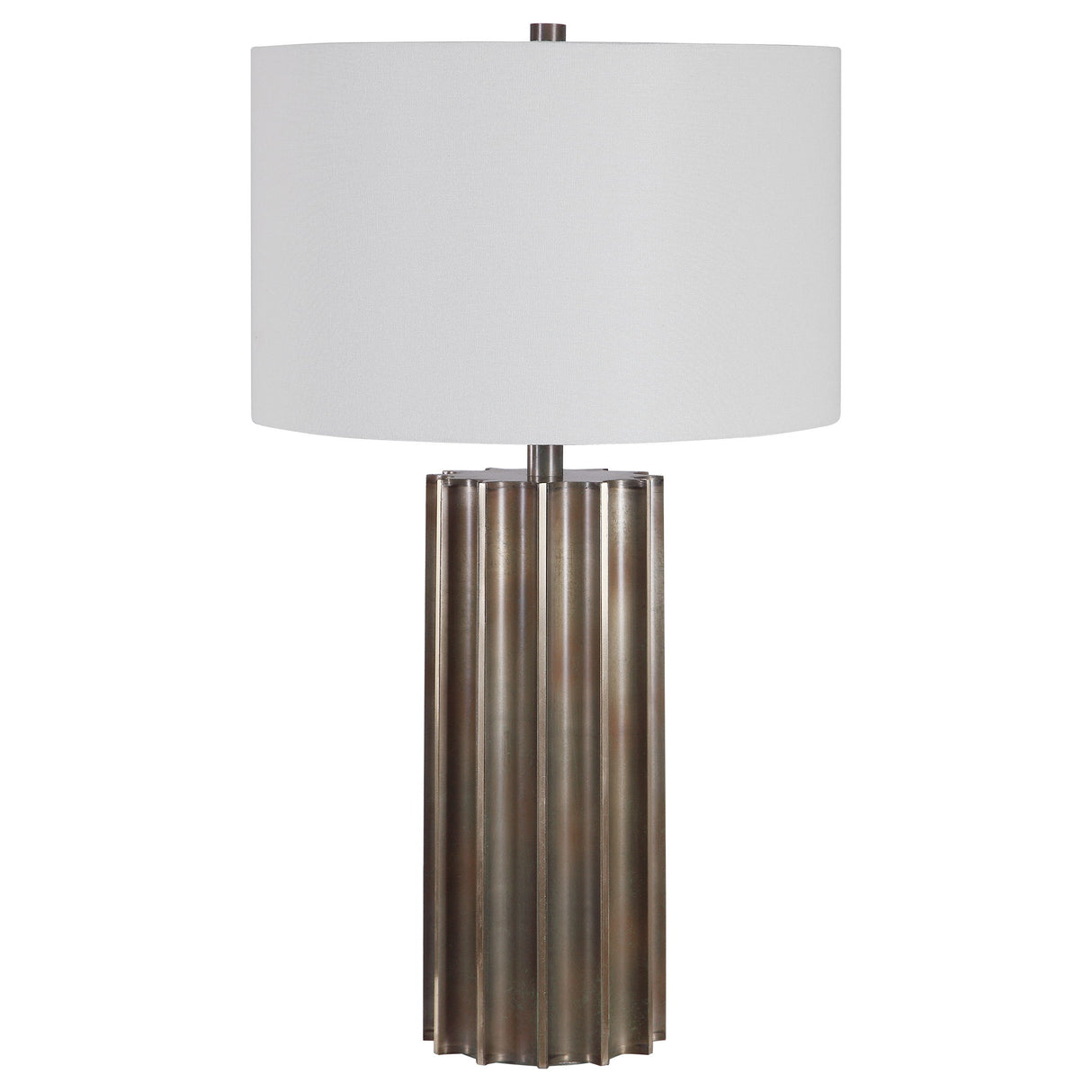 Khalio - Gun Metal Table Lamp - Brown, Dark