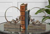 Lounging Reader - Antique Bookends Set Of 2 - Brown, Dark