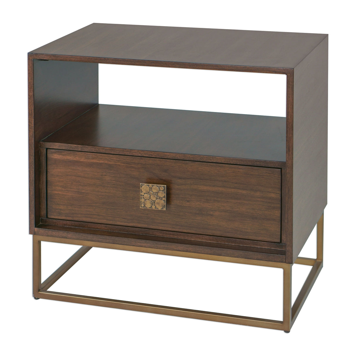 Bexley - Walnut Side Table - Brown, Dark