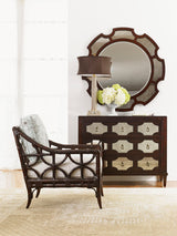 Kensington Place - Del Mar Round Mirror - Dark Brown