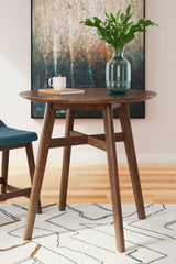 Lyncott - Brown - Round Dining Room Counter Table
