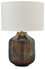Jadstow - Black / Silver Finish - Glass Table Lamp