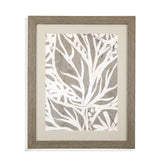 Mudcloth Foliage II - Framed Print - Light Brown