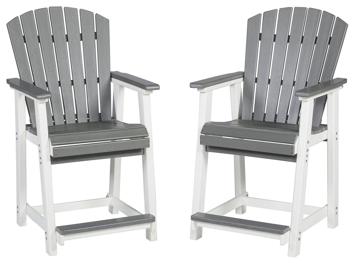 Marathon - Gray / White - Counter Stool (Set of 2)