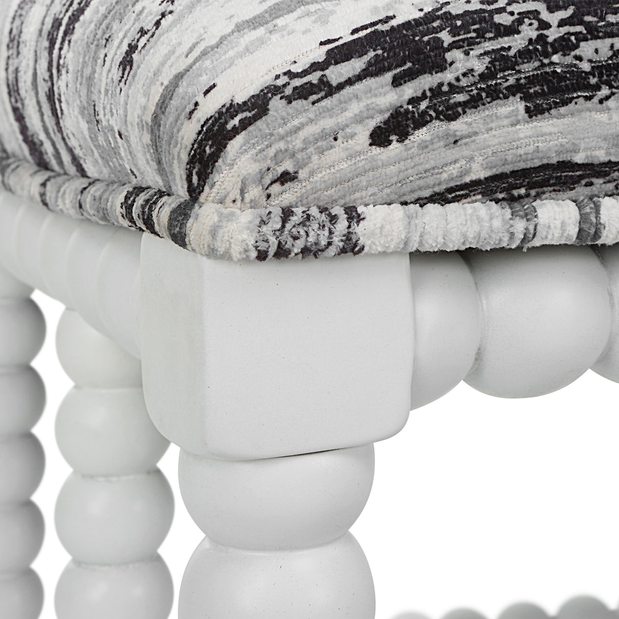Seminoe - Uupholstered Small Bench - White & Gray, Dark