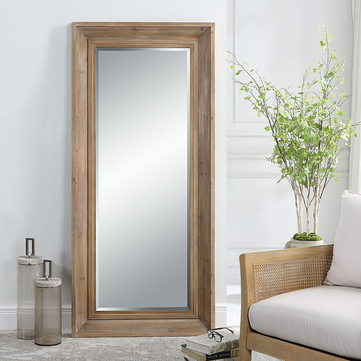 Missoula - Large Natural Wood Mirror