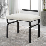 Diverge - White Shearling Small Bench