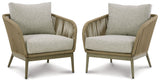 Swiss Valley - Beige - Lounge Chair W/Cushion (Set of 2)