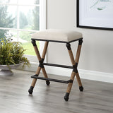 Firth - Rustic Counter Stool - Oatmeal