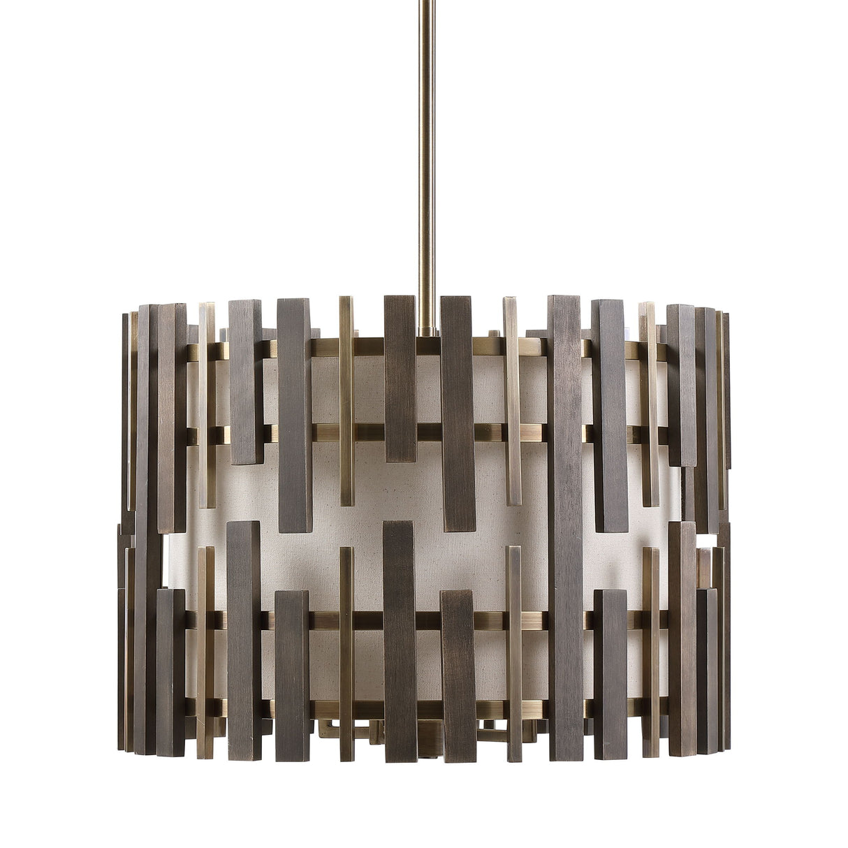 Myers - 4 Light Drum Pendant - Gray, Dark