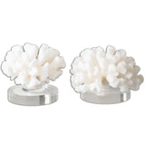 Hard Coral - Sculptures, Set Of 2 - White