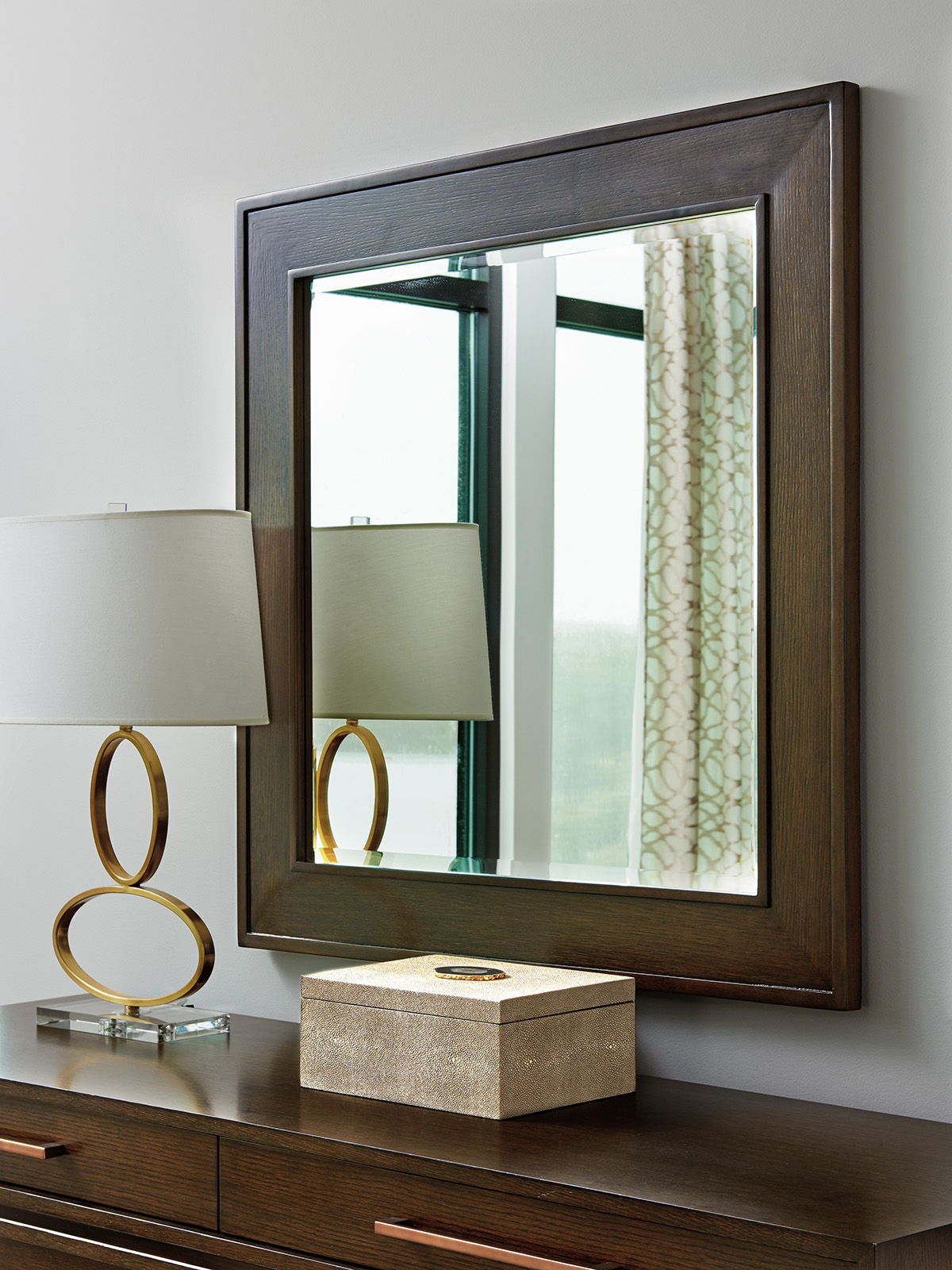 Zavala - Gallerie Square Mirror - Dark Brown