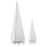 Great Pyramids - Sculptures , Set Of 2 - White