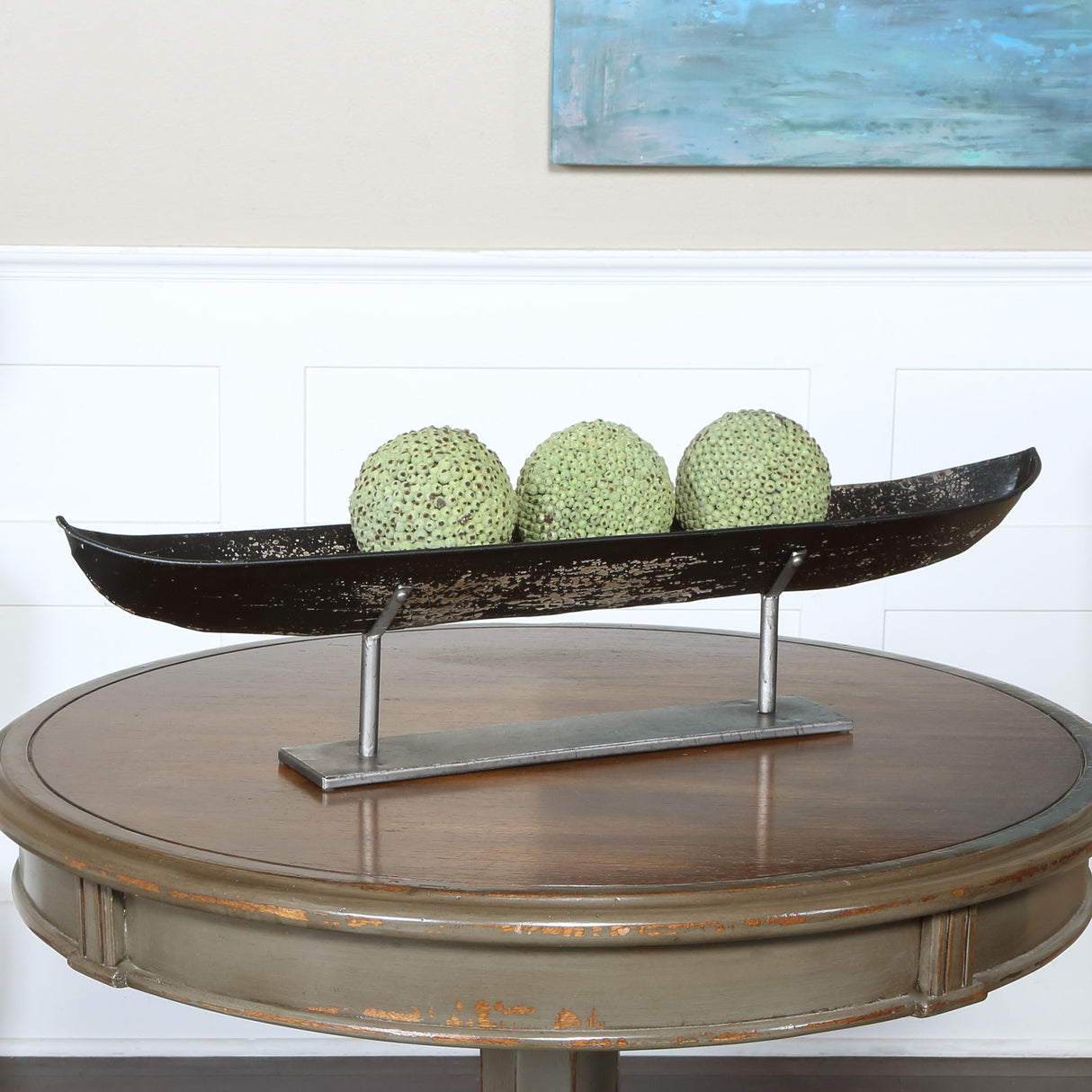 River Boat - Sculpture - Black