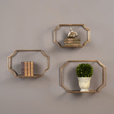 Lindee - Wall Shelves, Set Of 3 - Gold