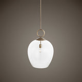 Calix - Large Blown Glass 1 Light Pendant - White