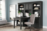 Beckincreek - Black - Home Office Bookcase Desk With 2 Bookcases