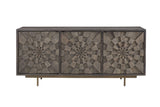 Adrienne - Server - Sandblasted Dark Brown & Antique Gold Metal