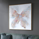 Free Flying - Hand Painted Canvas - Blue
