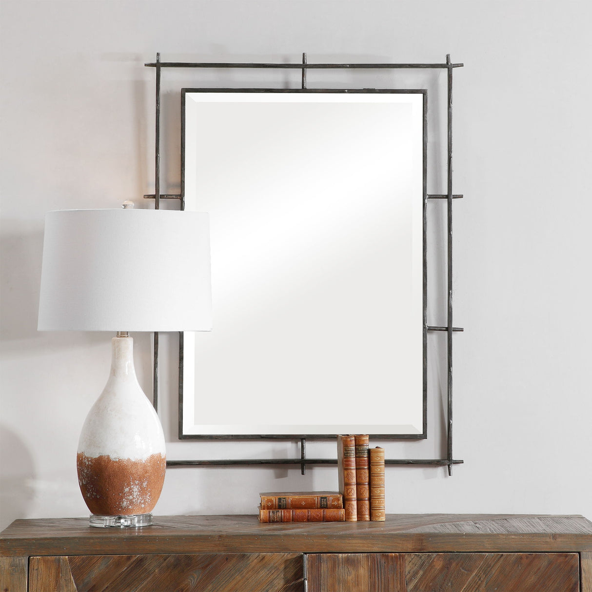 Ironworks - Industrial Mirror - Black